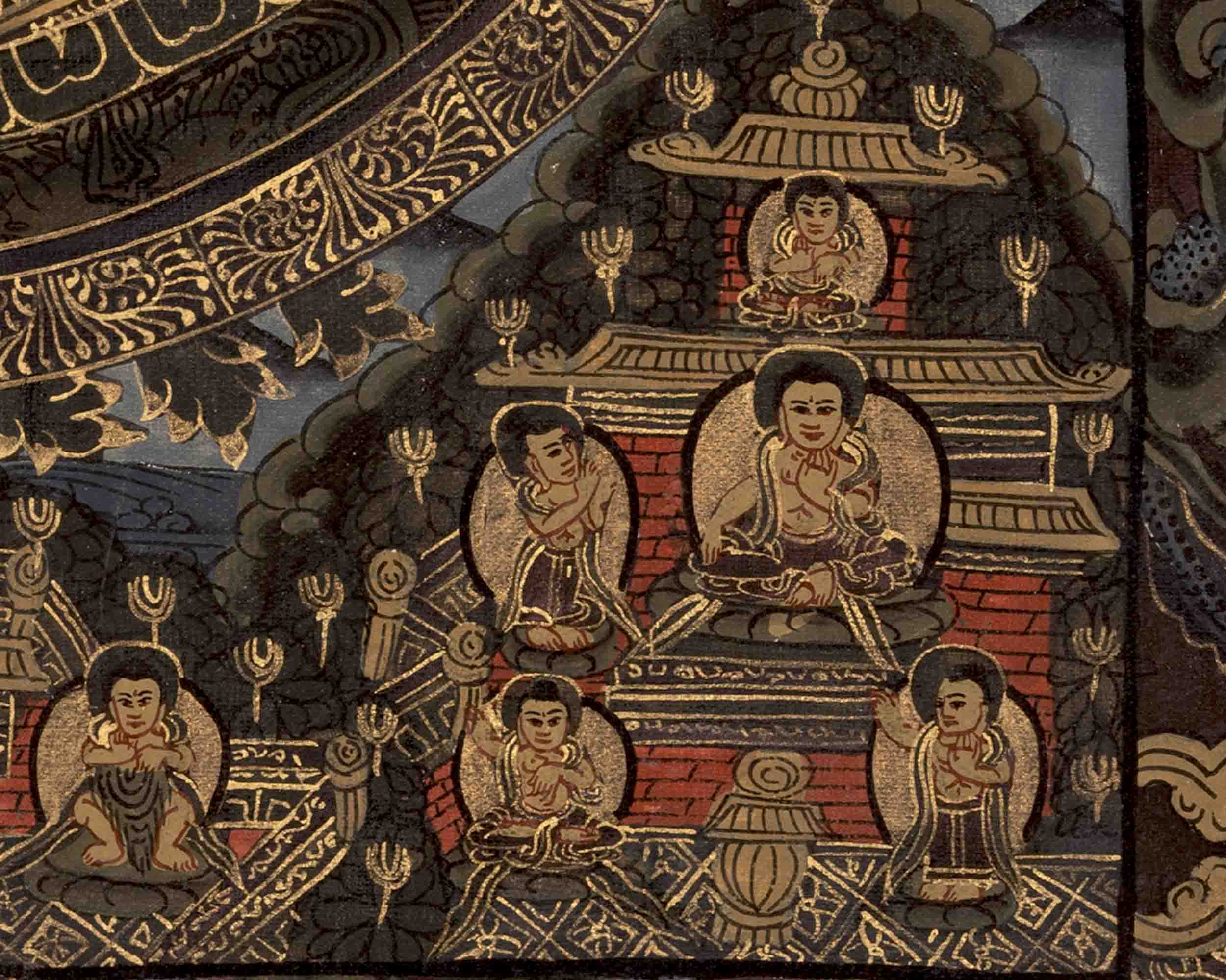 Traditional Manjushree Mandala Thangka | Tibetan Buddhist Handpainting
