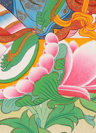 Healing Female Deity | Green Tara Thangka | Wall Decors