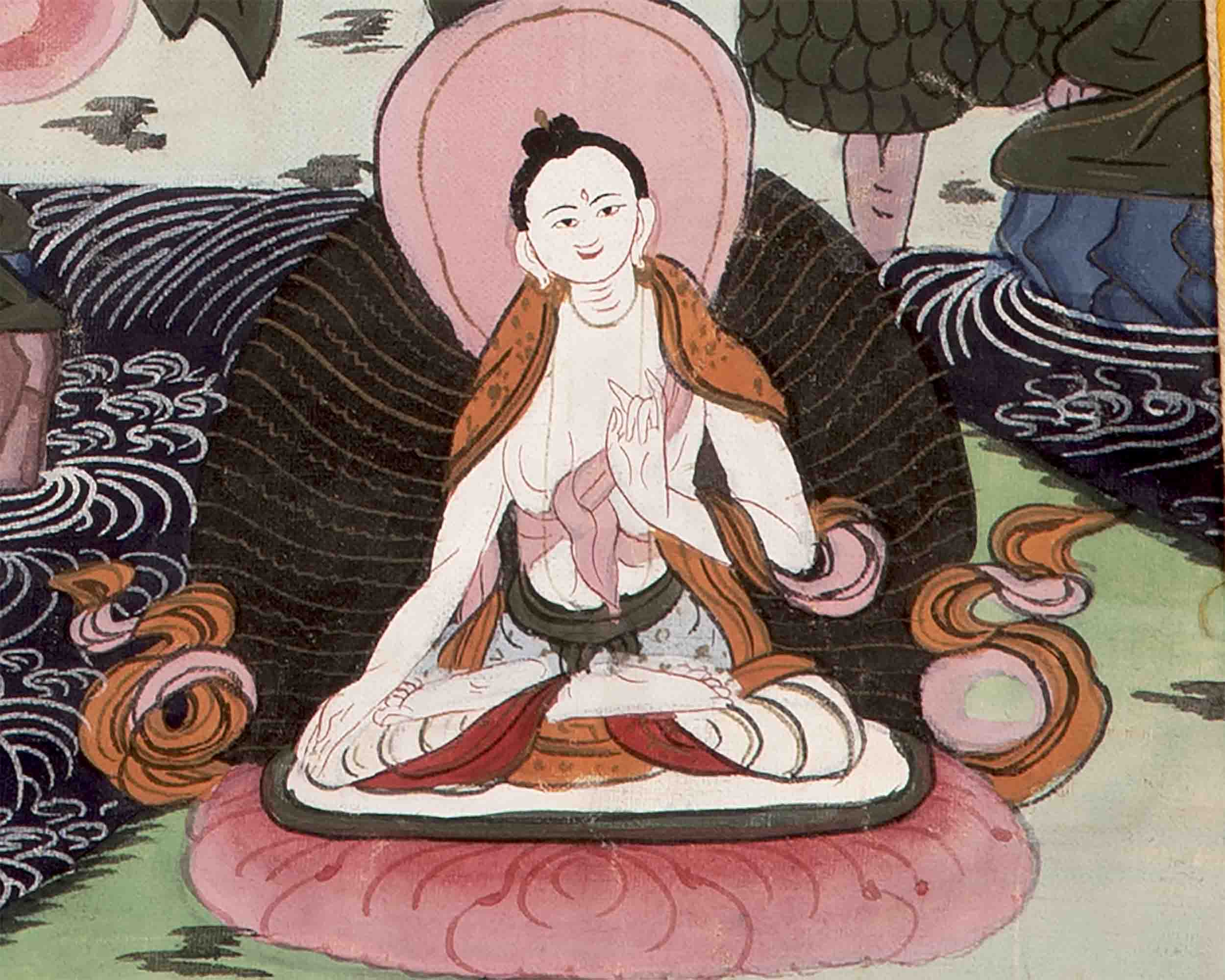 Rare Green Tara Thangka  | Vintage Tibetan Wall Decor