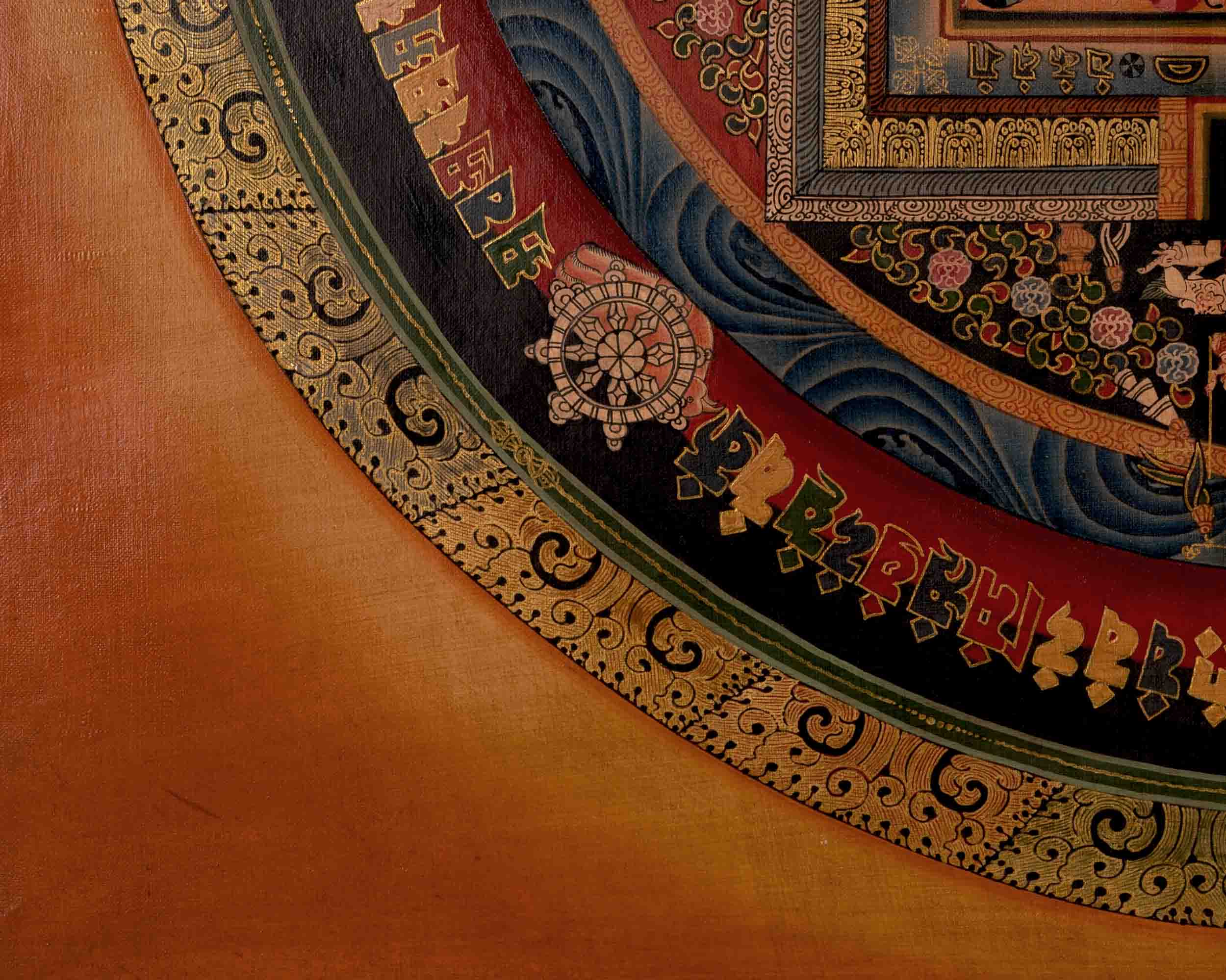 Traditional Kalachakra Mandala Thangka | Tibetan Art | Wall Decors