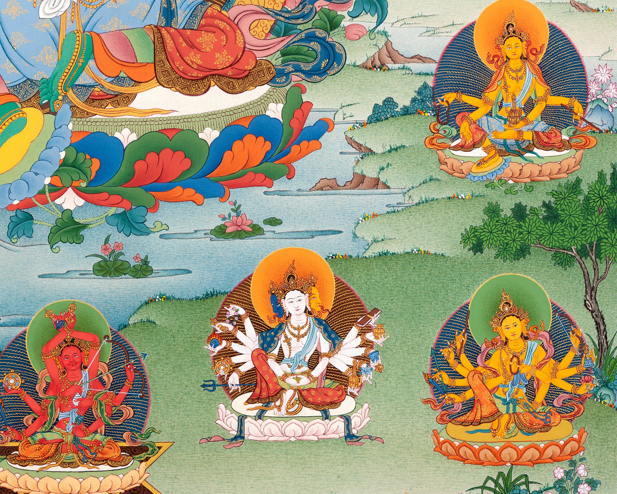21 Tara of Suryagupta Tradition, Tibetan Thangka