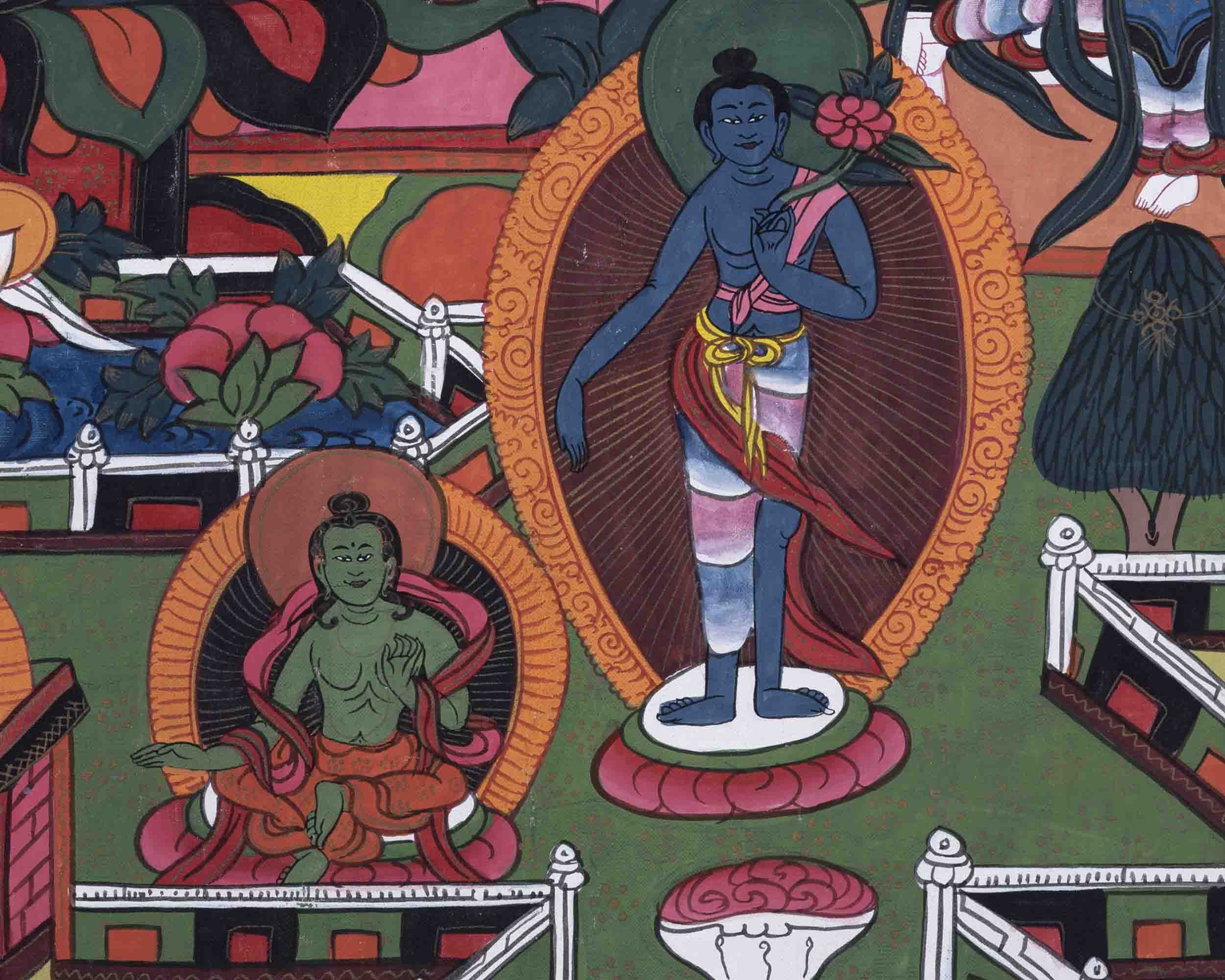 Green Tara Thangka | Religious Buddhist Painting | Wall Decors