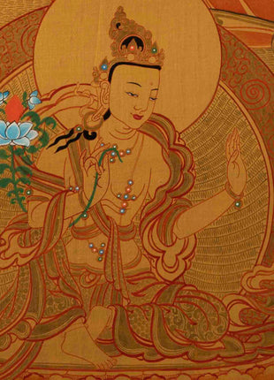 Healing Buddha Thangka | Bhaisajyaguru Thangka | Wall Hanging Decors