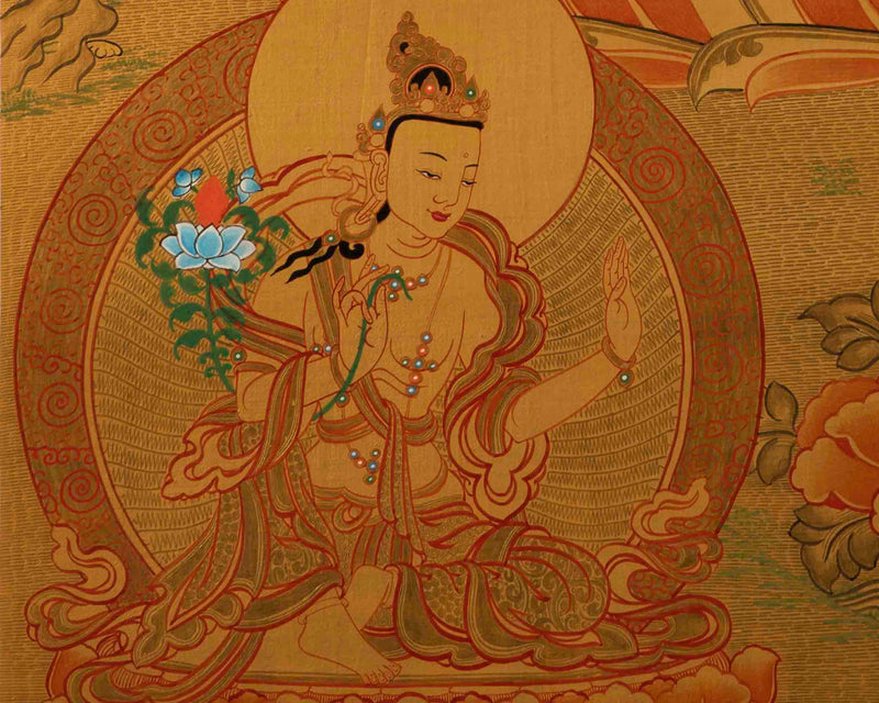Healing Buddha Thangka | Bhaisajyaguru Thangka | Wall Hanging Decors