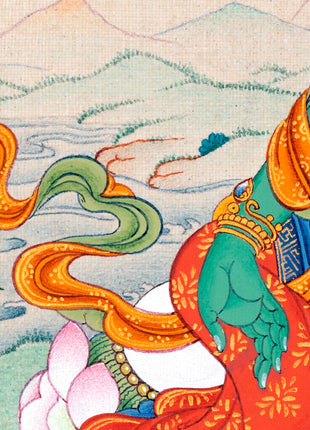 Green Tara | Female Buddha | Tibetan Buddhist Thangka