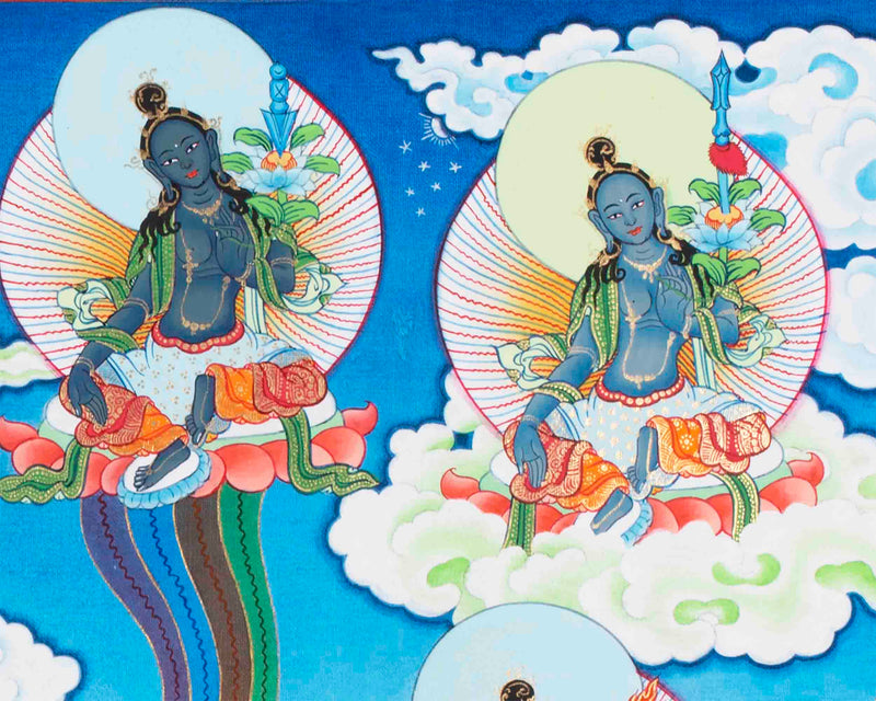 21 Tara Print | Tibetan Buddhist Painting | Wall Hanging Decors