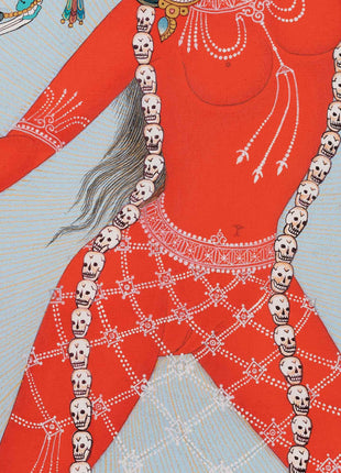 Vajrayogini Art | Tibetan 24K Gold Dakini Painting (includes Brocade)