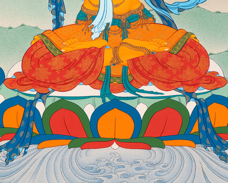Manjushri Thangka Art | Traditional Karma Gadri Style