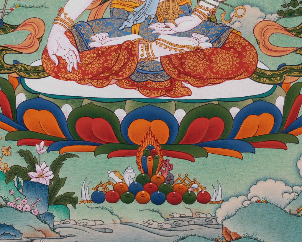 Traditional Himalayan Thangka Namgyalma Mantra Practice | Tibetan Daki