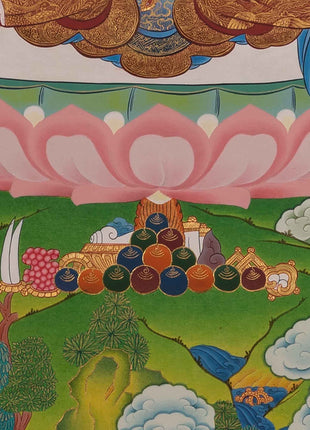 Traditionally Hand-Painted Thangka White Tara | Tibetan Buddhist Hand Painting