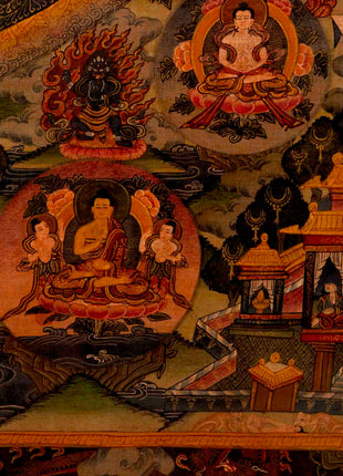 Bodhisattva Mandala Thangka | Traditional Tibetan Artwork | Wall Decors