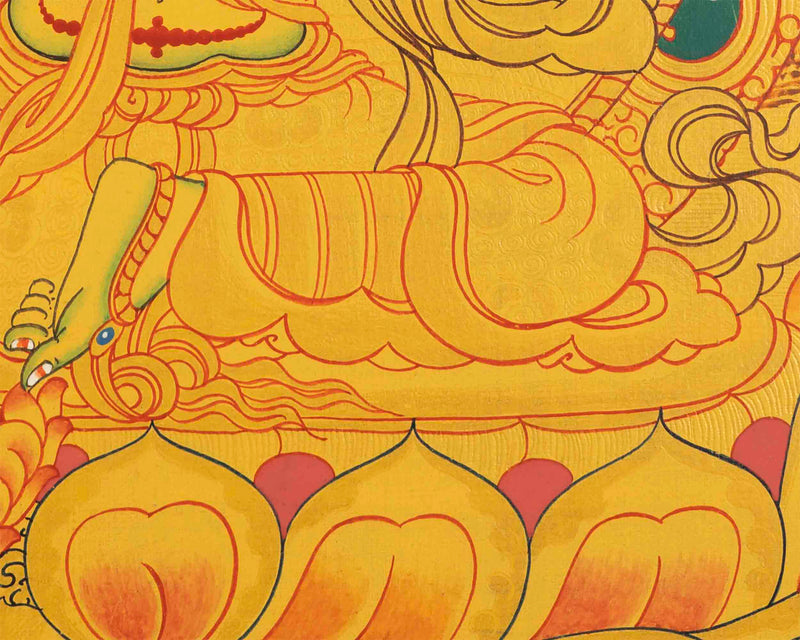 Hand-Painted Green Tara |  Tibetan Wall Decor Thangka