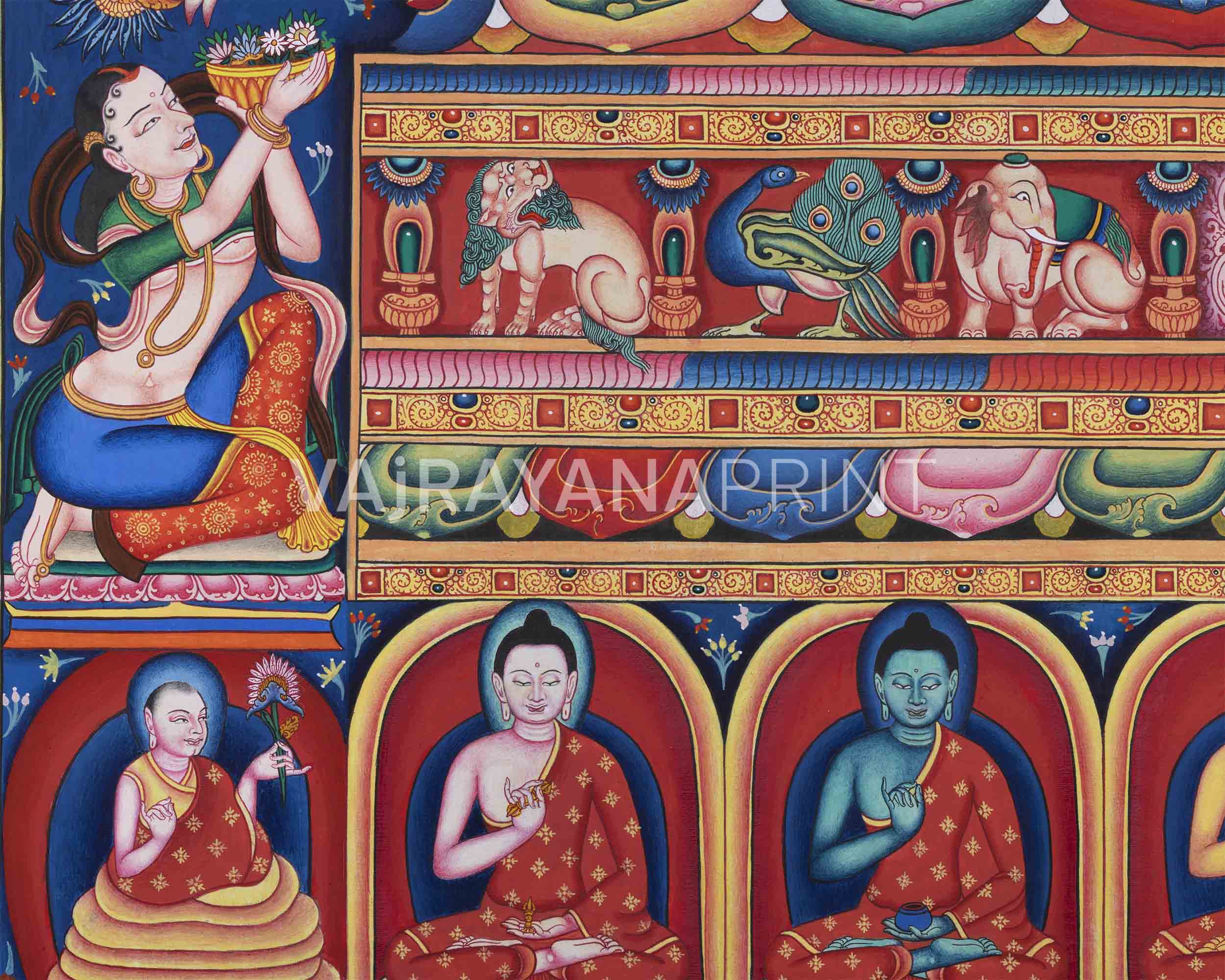 High-Quality Print Of Buddha Vairocana | Transcendent Buddha Of Vajrayana Buddhism