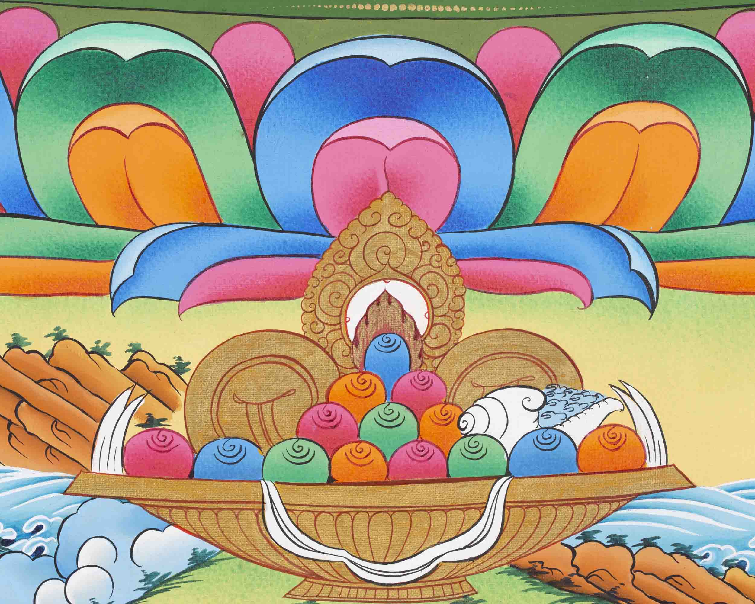Shakyamuni Buddha Thangka | Traditional Buddhist Art | Wall Decors