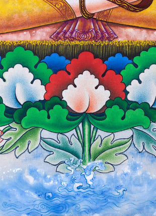 Buddha Tara Mantra Practice Pauba Print | Traditional Newari Art For Wall Decoration
