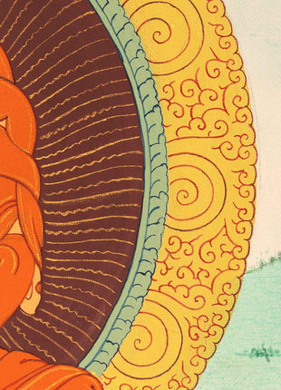Small Medicine Buddha Thangka | Hand Painted Buddhist Art
