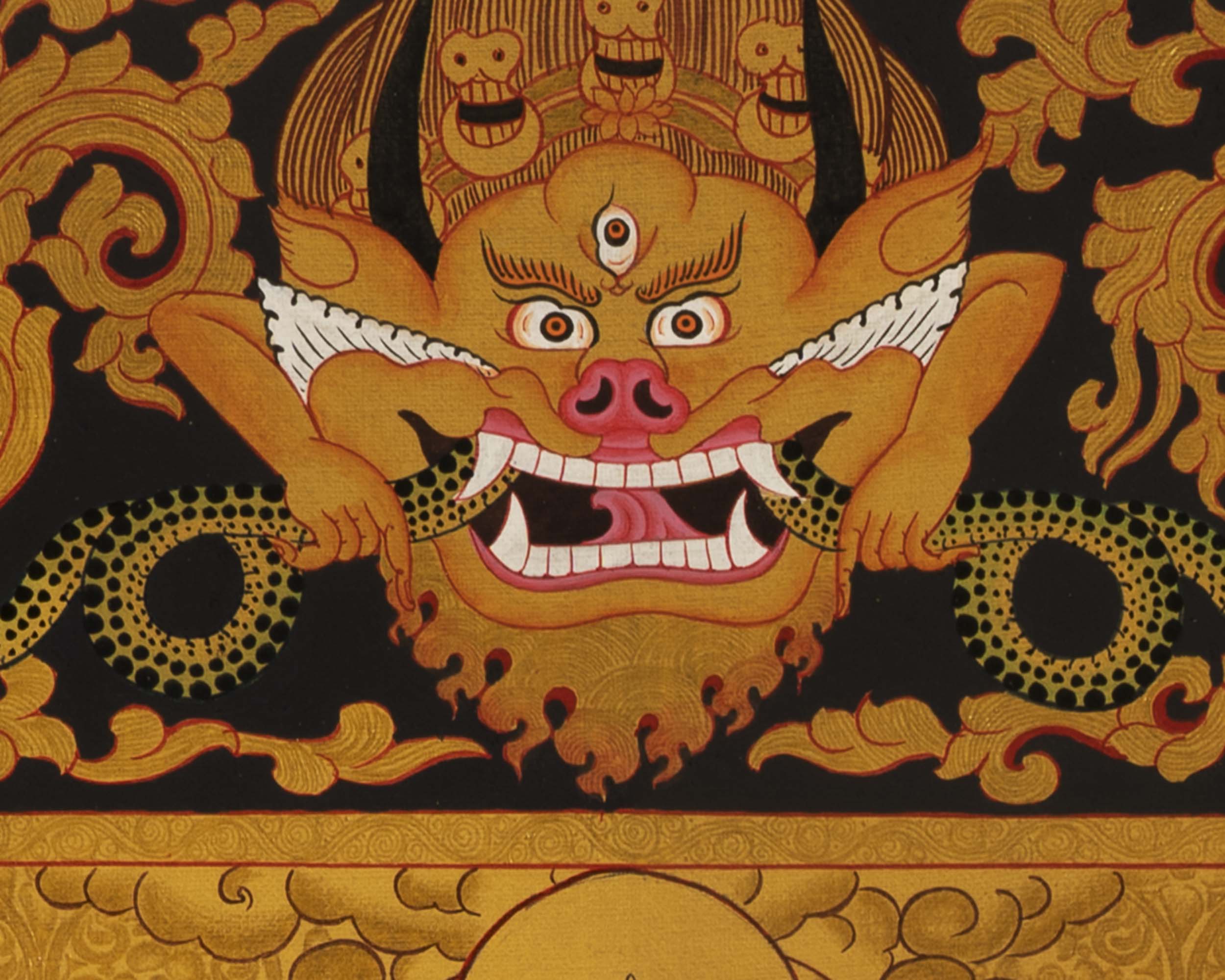 Medium Size White Tara | 24k Gold Painted Bodhisattva Painting