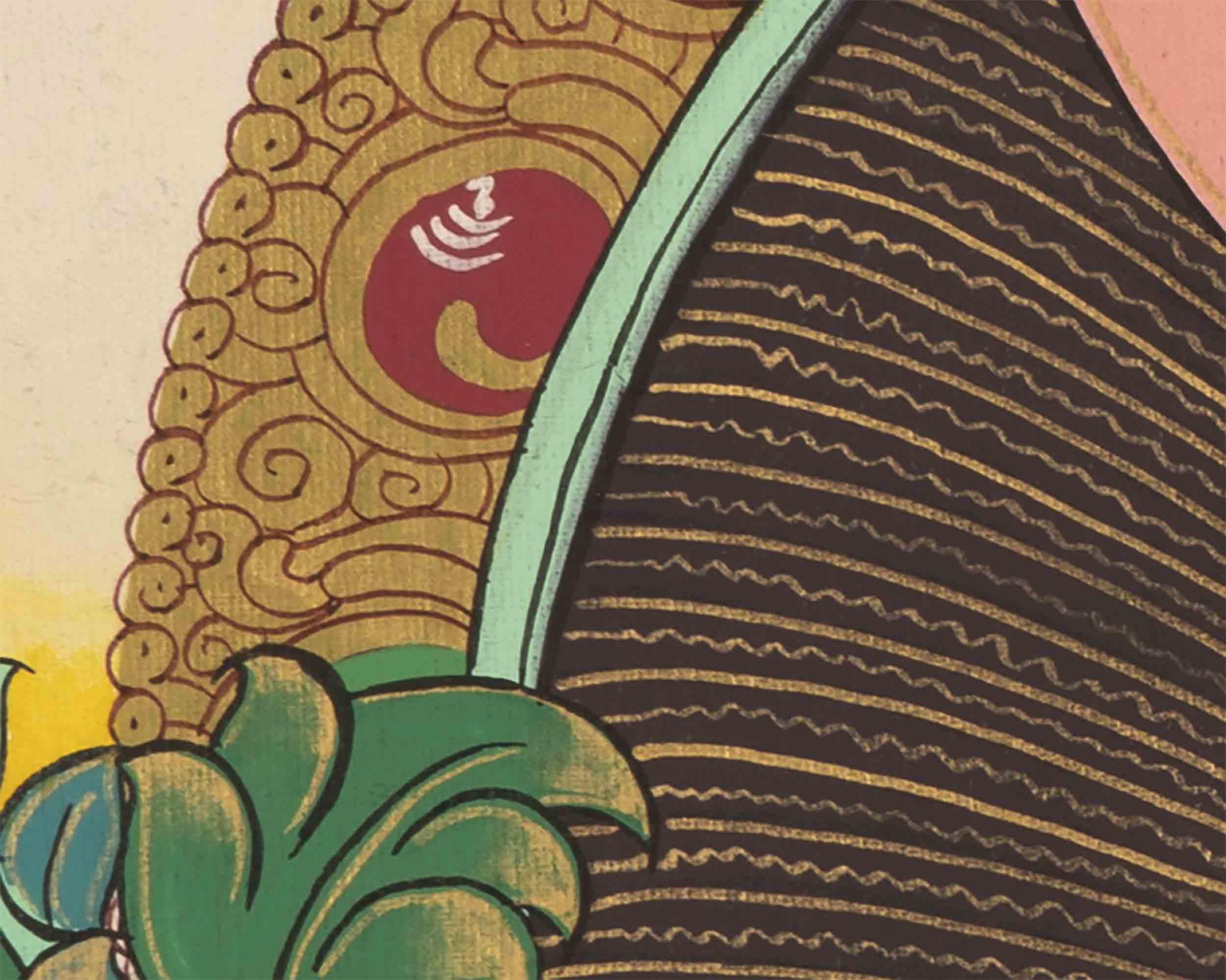 Green Tara Thangka | Religious Buddhist Art | Wall Hanging Painting
