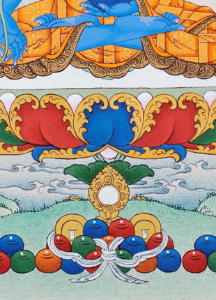 Hand-Painted Thangka For Medicine Buddha Mantra Practice | Traditional Tibetan Buddhist Art