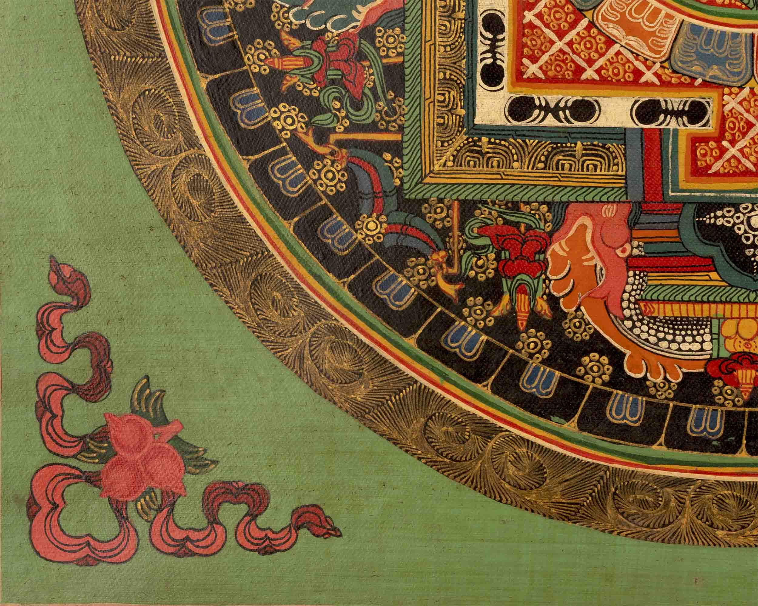 Oil Varnished Sankha Mandala Thangka | Zen Buddhism