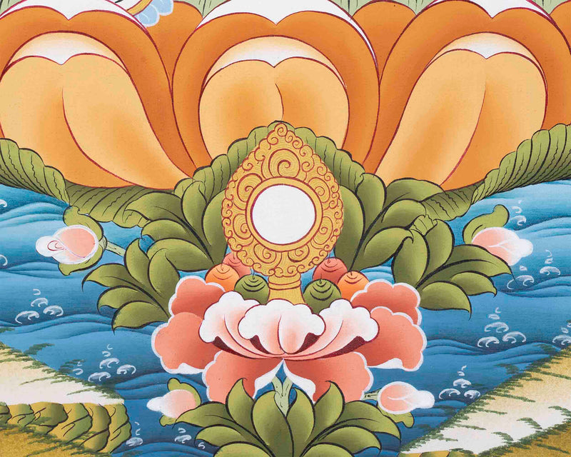 Dzambala Kubera Thangka | Religious Buddhist Art | Wall Decors