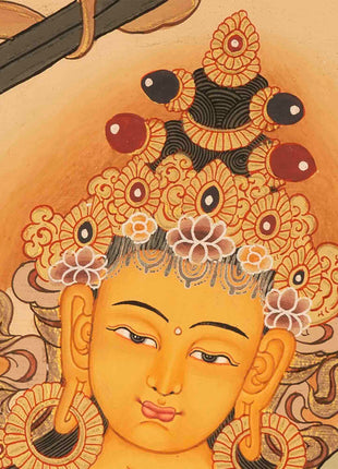 Manjushree Thangka Art | Tibetan Buddhist Bodhisattva