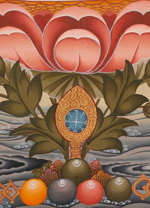 Female Bodhisattva Art | White Tara Thangka | Religious Wall Decors