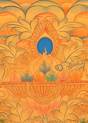 Buddhist Shakyamuni Buddha Thangka | Original Hand Painted 24k Gold Thangka