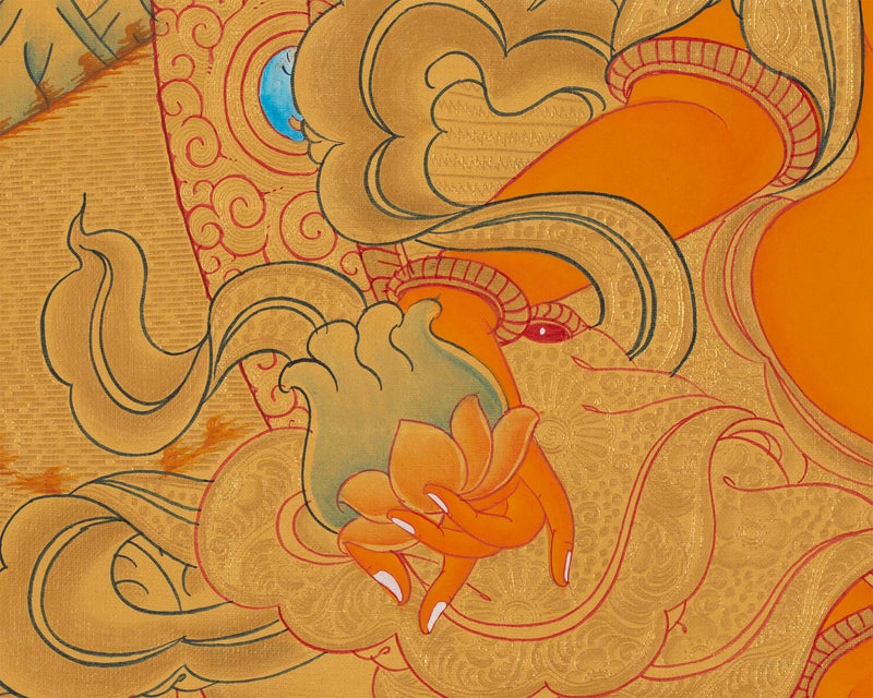 Dzambala Thangka Painting | Traditional Himalayan Art