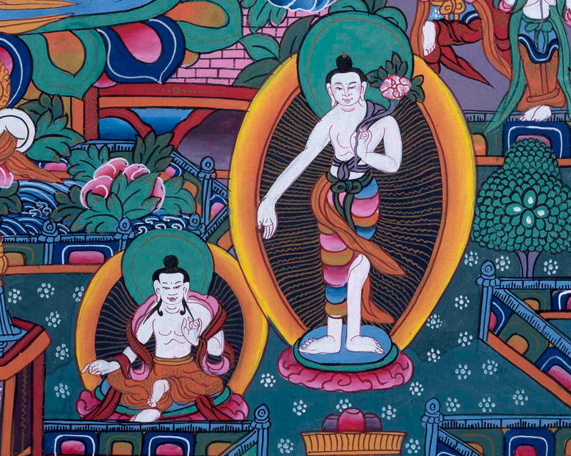 Old Green Tara Thangka | Traditional Handpainted Artwork | Wall Decors
