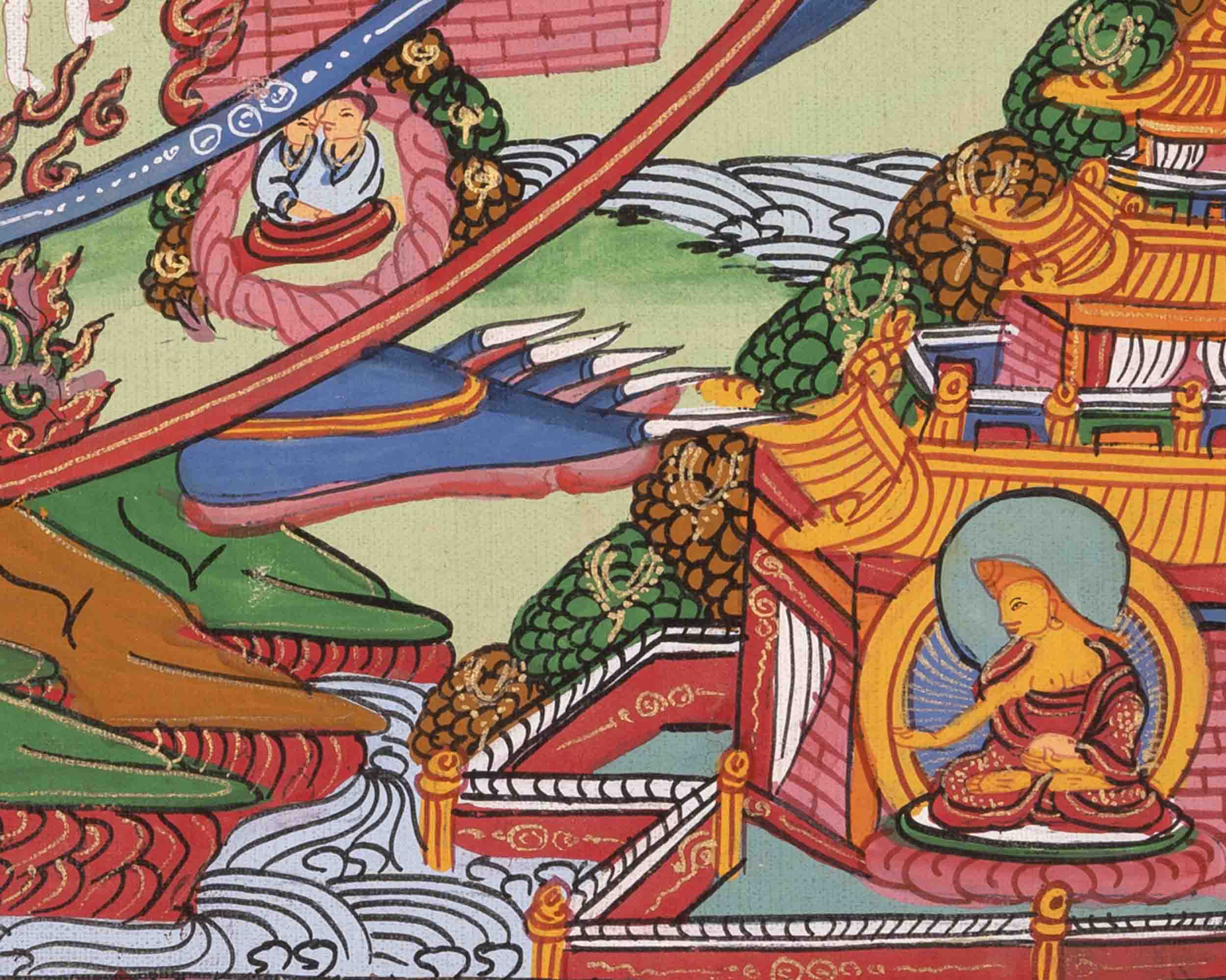 Wheel of Life Buddhist Thangka | Traditional Art | Wall Decors