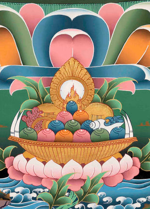 Religious Shakyamuni Buddha Thangka  | Buddhist Art | Wall Decors