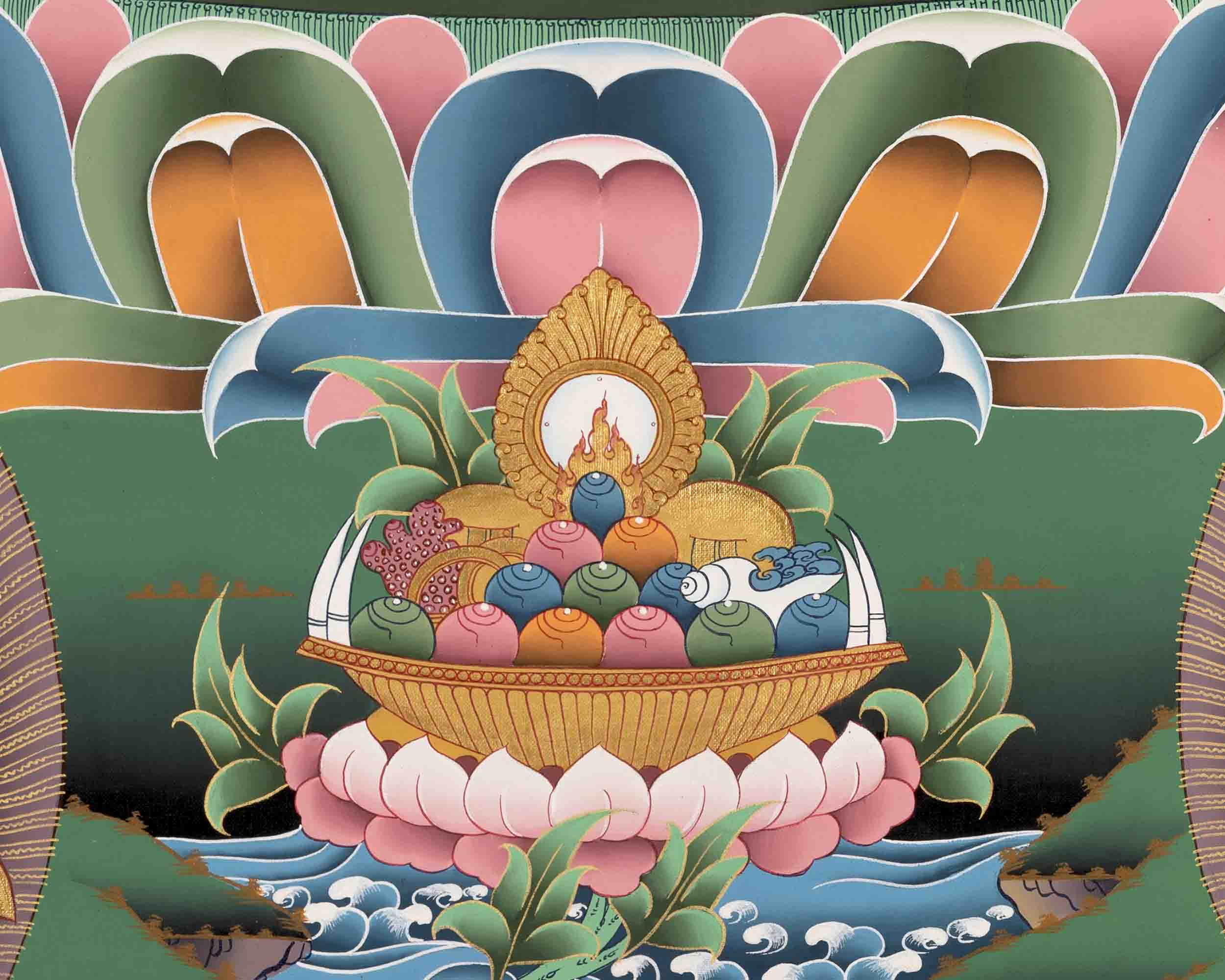 Religious Shakyamuni Buddha Thangka  | Buddhist Art | Wall Decors