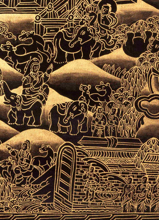 Gold Style Buddha Life Story Thangka | Religious Art | Wall Decors