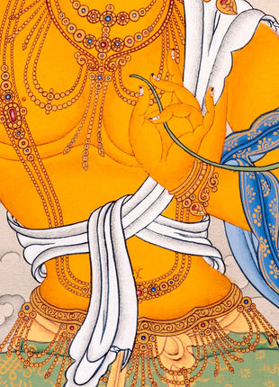Manjushri Thangka, Traditional Karma Gadri Thangka Art