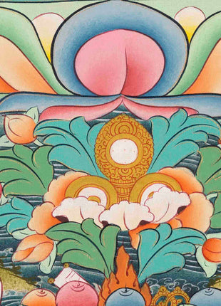 Medicine Buddha Thangka | Handpainted Buddhist Art | Wall Decors