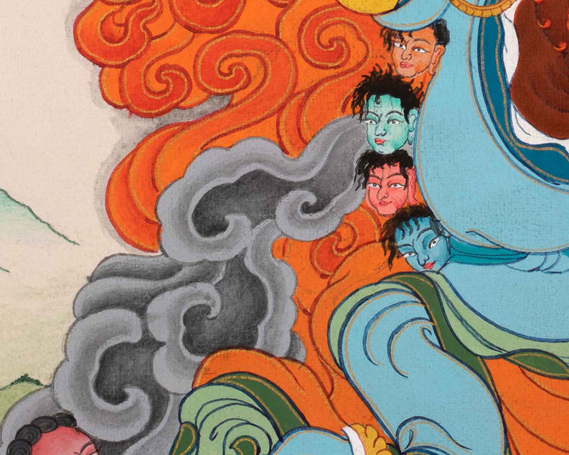 Dorje Drolo Thangka | Padmasambhava's Wrathful Manifestation Painting
