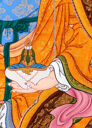 Guru Rinpoche Thangka | Traditionally Hand Painted Art