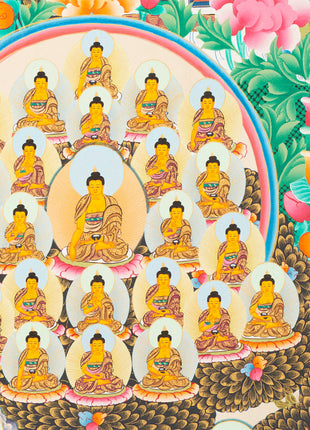 Rinpoche Refuge Tree Thangka | Hand Painted Buddhist Artwork