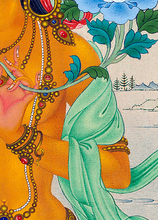 Bodhisattva Manjushri | Buddhist Deity | Digital Thangka Print