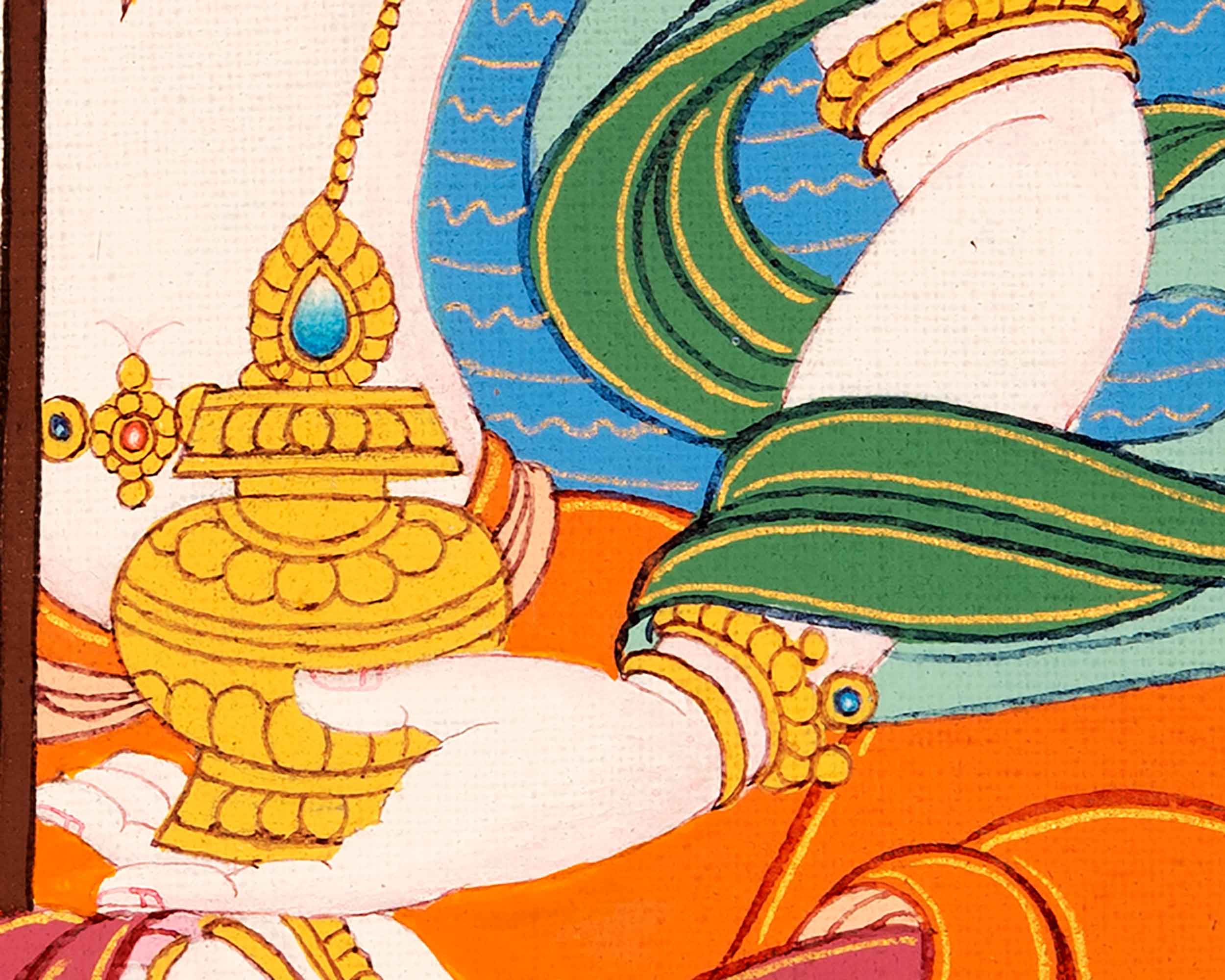 Mandarva Thangka | Traditional Buddhist Dakini Art
