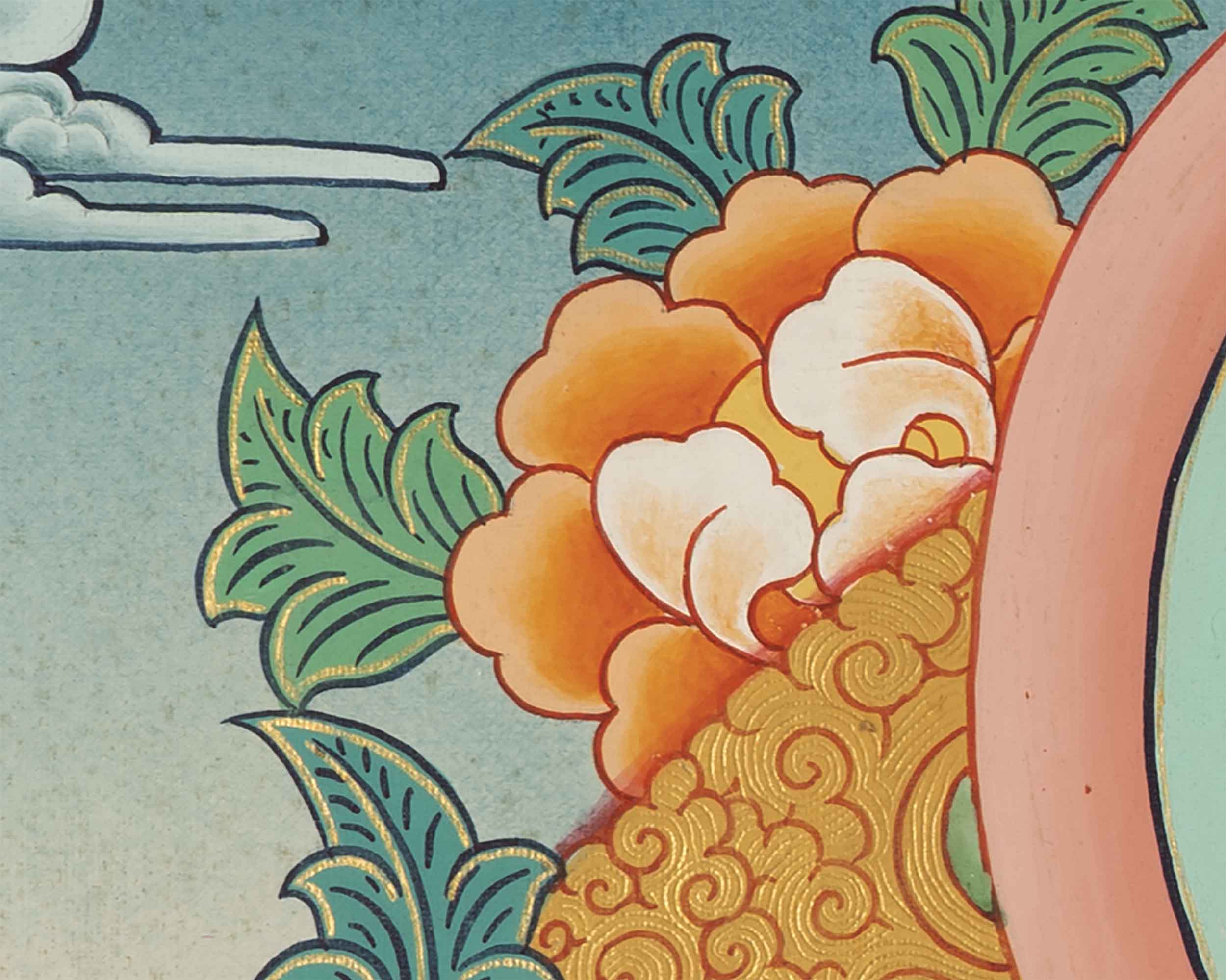 Quality White Tara Thangka | Traditional Buddhist Wall Hanging