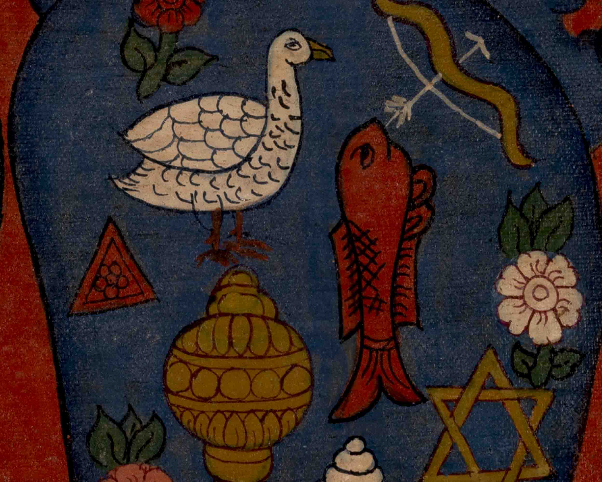 Buddha's Feet Laden Thangka | Traditional Artwork | Wall Decors