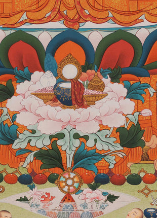 Amitabha Buddha Thangka Singham | Karma Gadri Style Thangka