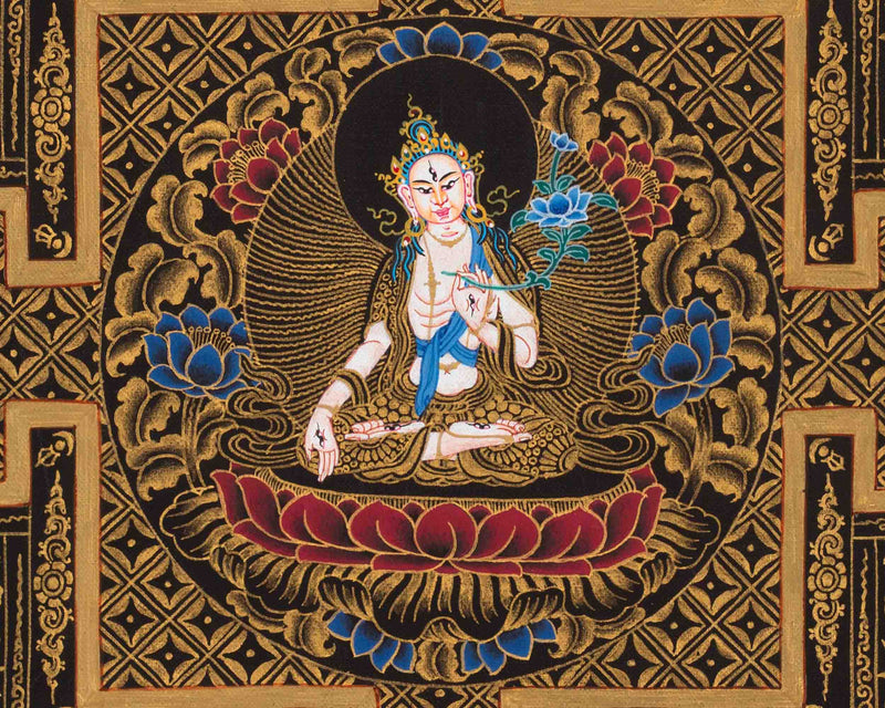 White Tara Mandala Thangka Painting | Tibetan Wall Decoration Thangka