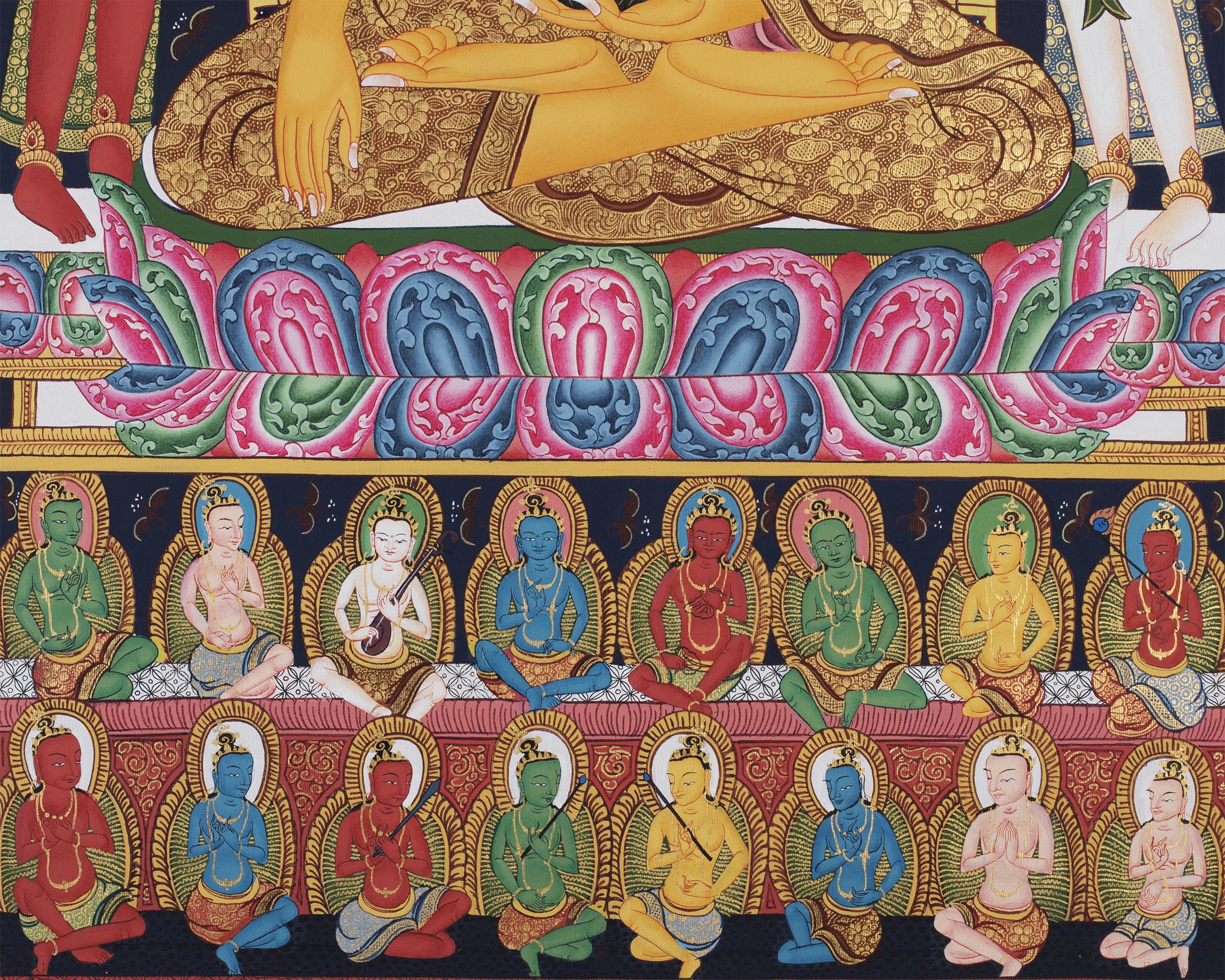 Shakyamuni Buddha Kadampa Art | Buddhist Thangka Painting