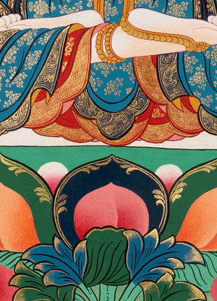 Avalokitesvara Chengrezig Thangka | Religious Buddhist Art | Wall Decors