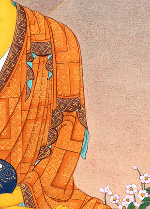Shakyamuni Buddha  Traditional Thangka | Tibetan Buddhist Art