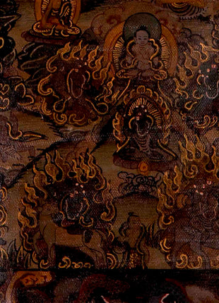 Oil Varnished Heruka Mandala | Wall Hanging Canvas Art