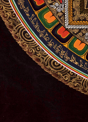 Meditative Mandala Thangka | Traditional Tibetan Art | Wall Decors